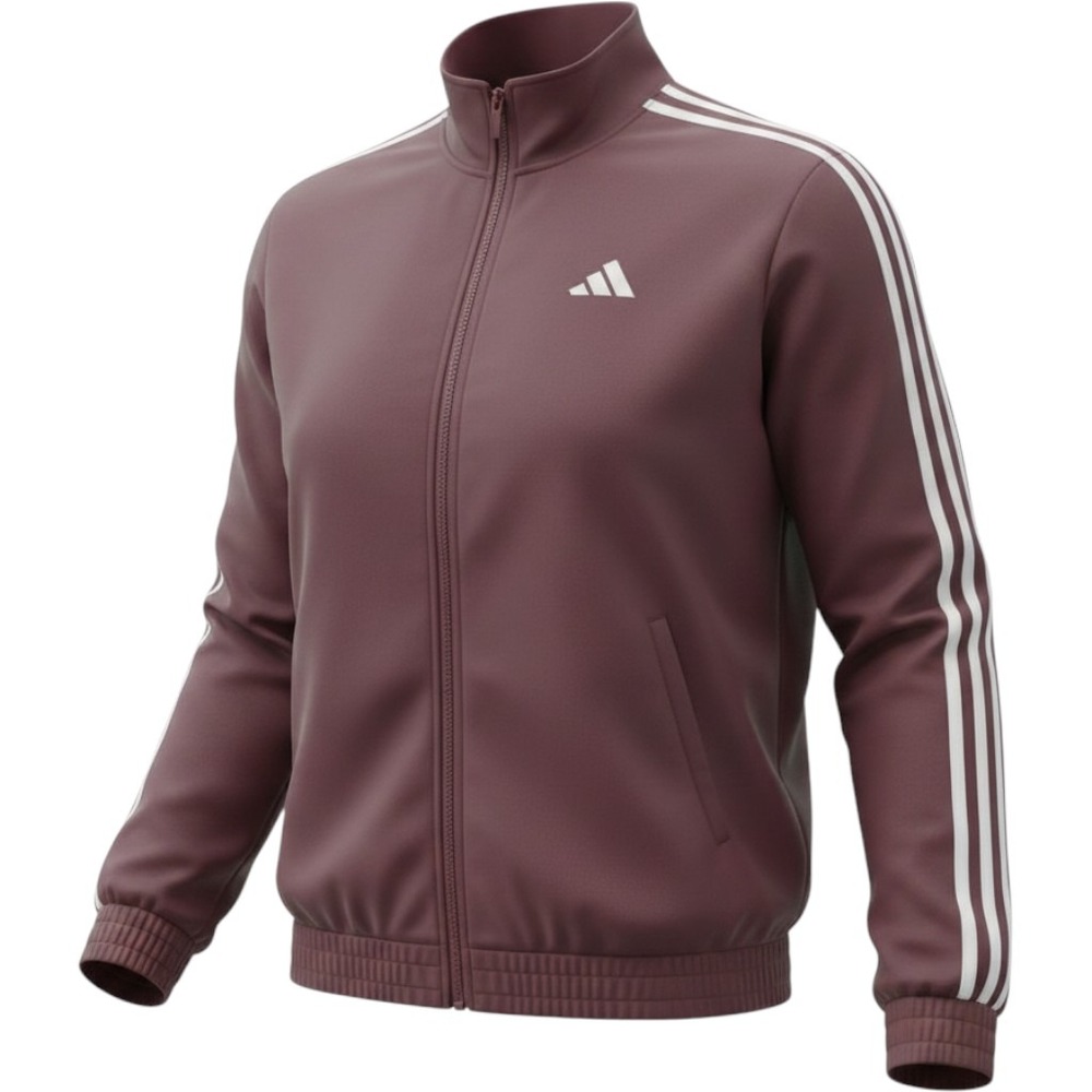 NWT Adidas Women's Maroon 3-Stripe Track Jacket Full Zip Retro Athletic Size S
